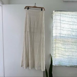 Hollister lace maxi skirt with duel slits